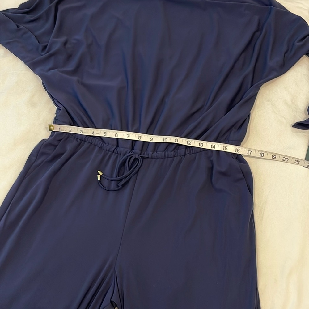 Lauren Ralph Lauren | Navy Split Sleeve Jumpsuit Sz XL - Picture 14 of 16